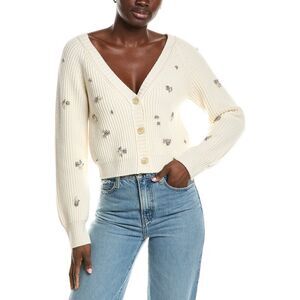 Simkhai Womens  Novah Wool & Cashmere-Blend Cardigan, White